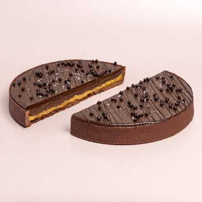 Chocolate Caramel Tart (V, NF)