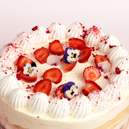 Strawberry Chiffon Cake (NF)